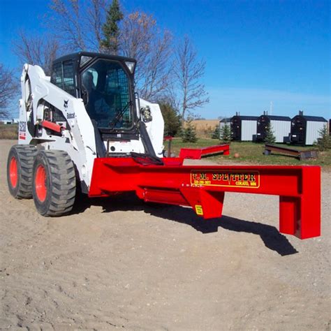 log splitter skid steer attachment|log splitter attachment for bobcat.